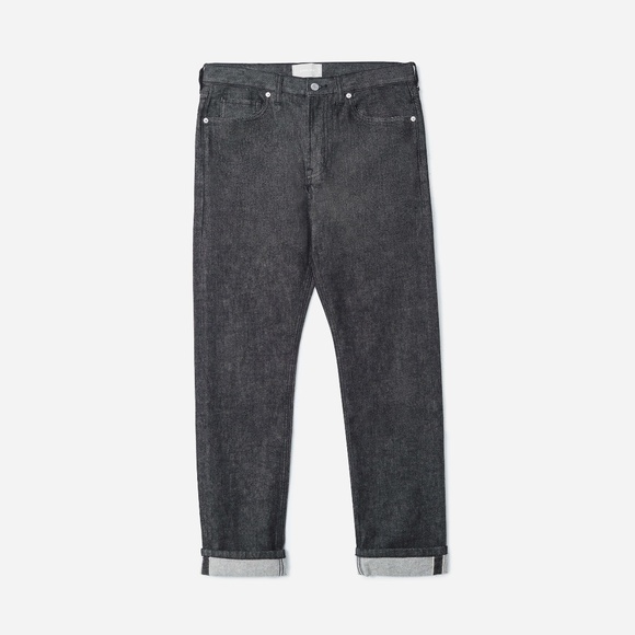 Everlane Men's Selvedge Slim-Fit Jean in Black Rinse Size 30x30